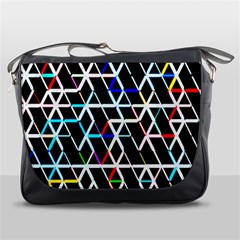 Abstrait Neon Messenger Bag by kcreatif