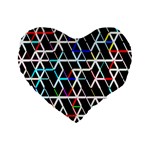 Abstrait Neon Standard 16  Premium Flano Heart Shape Cushions Front