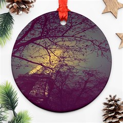 Tour Eiffel Paris Paysage Round Ornament (two Sides) by kcreatif