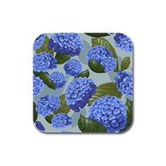 Hydrangea  Rubber Square Coaster (4 Pack)  by Sobalvarro