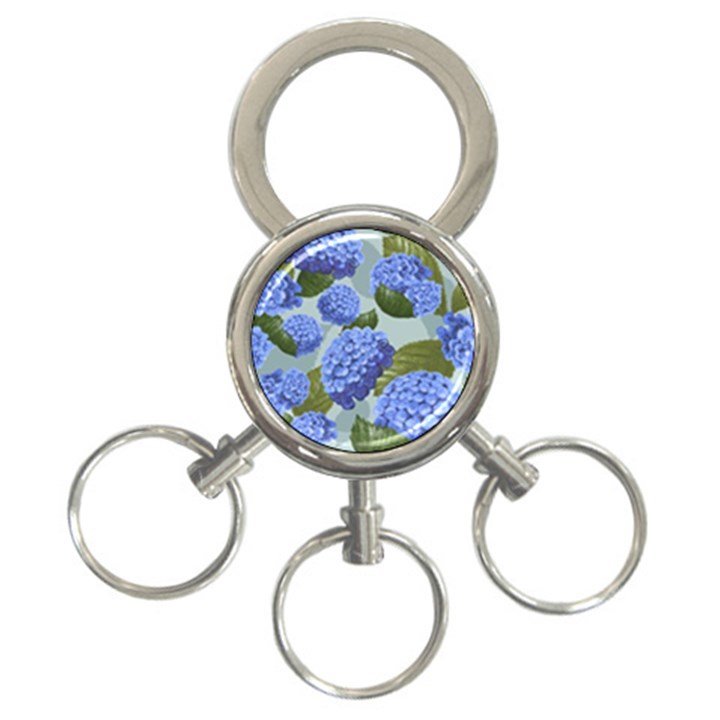 Hydrangea  3-Ring Key Chain