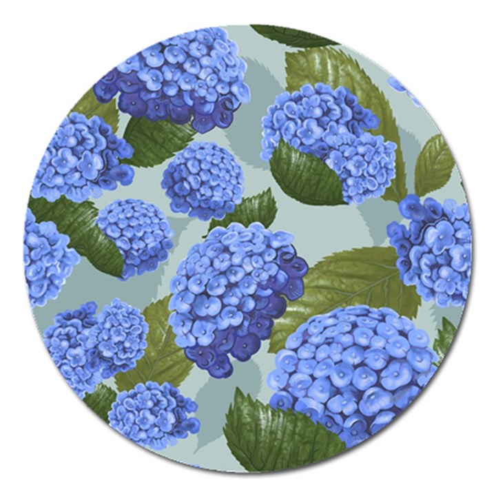 Hydrangea  Magnet 5  (Round)