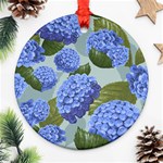 Hydrangea  Round Ornament (Two Sides) Front