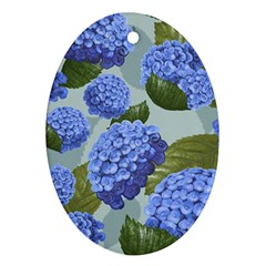 Hydrangea  Oval Ornament (two Sides) by Sobalvarro