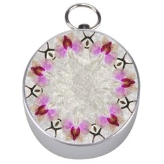 Orchidées Fleurs Abstrait Silver Compasses by kcreatif