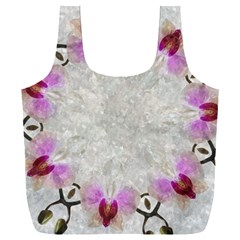 Orchidées Fleurs Abstrait Full Print Recycle Bag (xxl) by kcreatif