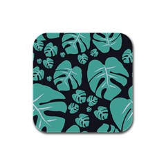 Leaves Rubber Square Coaster (4 Pack)  by Sobalvarro