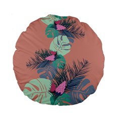 Leaves Standard 15  Premium Flano Round Cushions by Sobalvarro