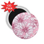 Pink flowers 2.25  Magnets (100 pack)  Front