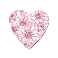 Pink Flowers Heart Magnet by Sobalvarro