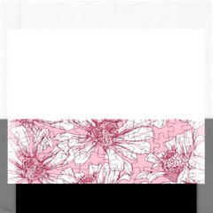 Pink Flowers Rectangular Jigsaw Puzzl by Sobalvarro