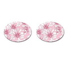 Pink Flowers Cufflinks (oval) by Sobalvarro