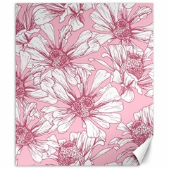 Pink Flowers Canvas 20  X 24  by Sobalvarro