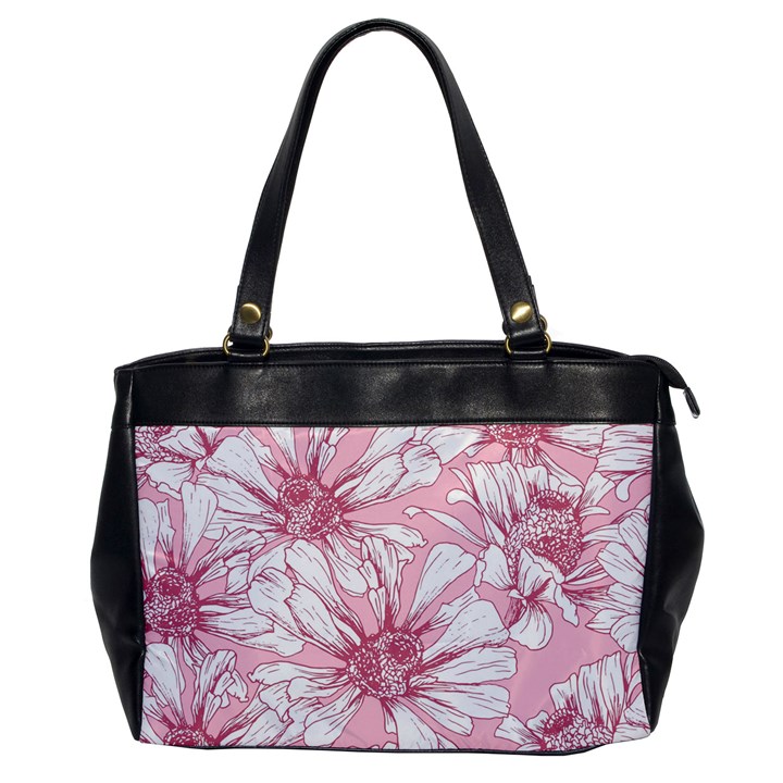 Pink flowers Oversize Office Handbag