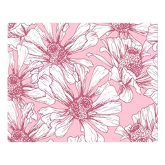 Pink Flowers Double Sided Flano Blanket (large)  by Sobalvarro