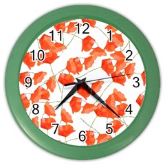 Coquelicottexture76 Color Wall Clock by kcreatif