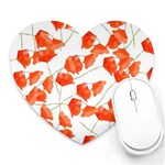 Coquelicottexture Heart Mousepads Front