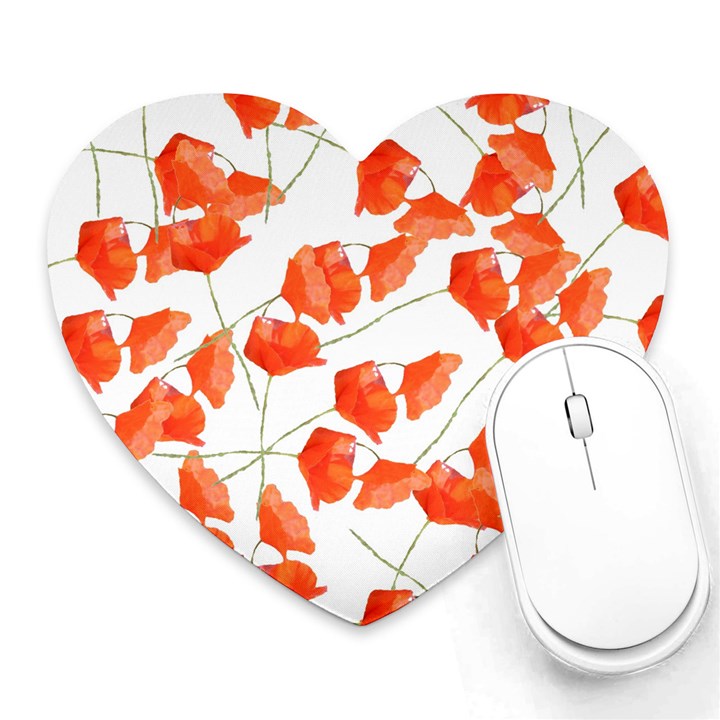 Coquelicottexture Heart Mousepads