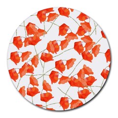 Pattern Coquelicots  Round Mousepads