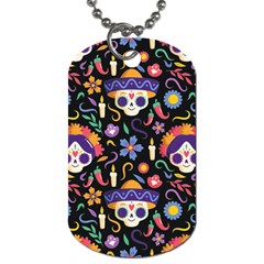 Dia De Los Muertos Dog Tag (one Side) by Sobalvarro