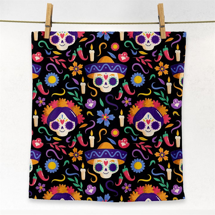 Dia de los muertos Face Towel