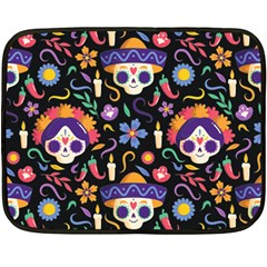 Dia De Los Muertos Double Sided Fleece Blanket (mini)  by Sobalvarro