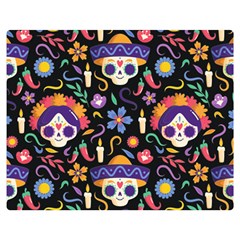 Dia De Los Muertos Double Sided Flano Blanket (medium)  by Sobalvarro