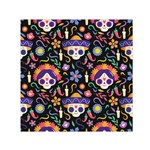 Dia de los muertos Small Satin Scarf (Square) Front