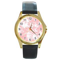 Degrade Rose/blanc Round Gold Metal Watch by kcreatif