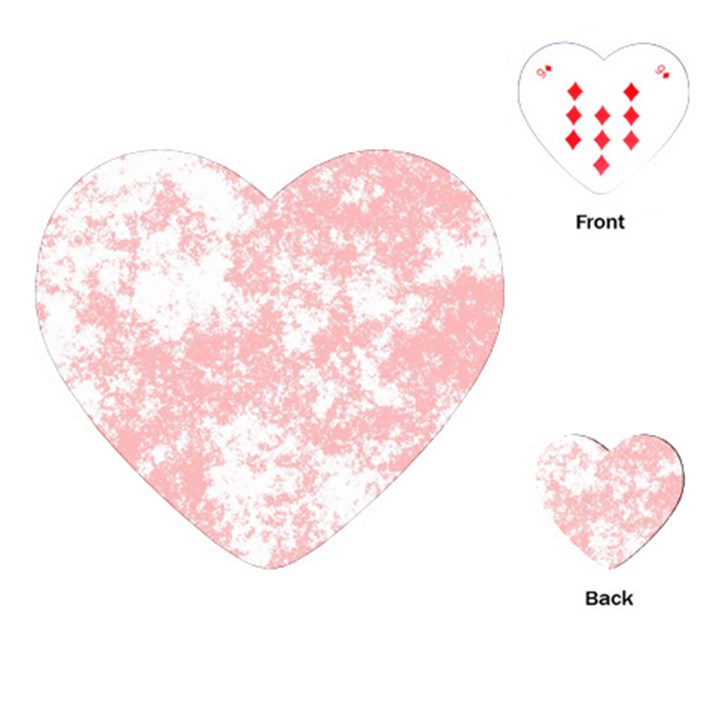 Degrade Rose/Blanc Playing Cards Single Design (Heart)