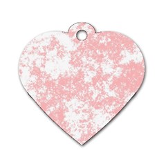 Degrade Rose/blanc Dog Tag Heart (two Sides) by kcreatif