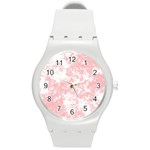 Degrade Rose/Blanc Round Plastic Sport Watch (M) Front