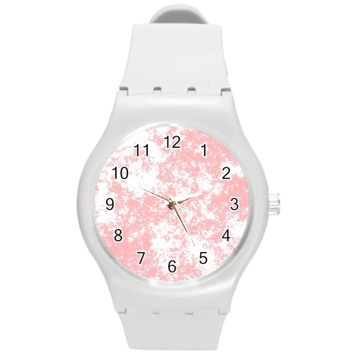 Degrade Rose/Blanc Round Plastic Sport Watch (M)