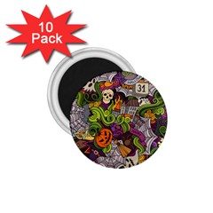 Halloween Doodle Vector Seamless Pattern 1 75  Magnets (10 Pack)  by Sobalvarro