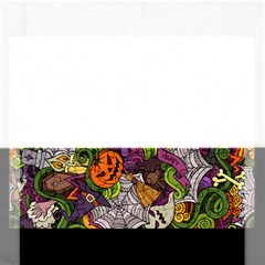 Halloween Doodle Vector Seamless Pattern Rectangular Jigsaw Puzzl by Sobalvarro