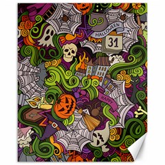 Halloween Doodle Vector Seamless Pattern Canvas 16  X 20  by Sobalvarro