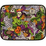 Halloween Doodle Vector Seamless Pattern Fleece Blanket (Mini) 35 x27  Blanket