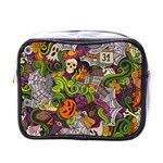 Halloween Doodle Vector Seamless Pattern Mini Toiletries Bag (One Side) Front