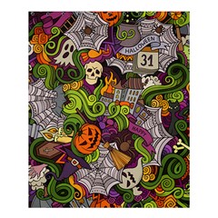 Halloween Doodle Vector Seamless Pattern Shower Curtain 60  X 72  (medium)  by Sobalvarro