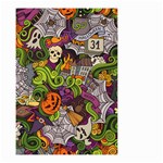 Halloween Doodle Vector Seamless Pattern Small Garden Flag (Two Sides) Front