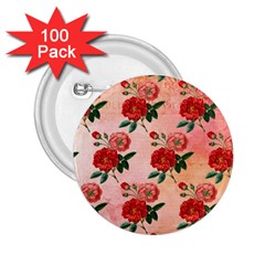 Pattern Flower Paper 2 25  Buttons (100 Pack)  by HermanTelo