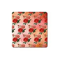 Pattern Flower Paper Square Magnet by HermanTelo