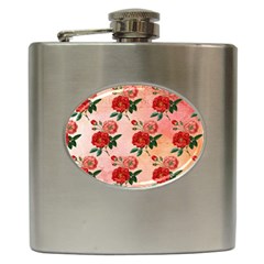 Pattern Flower Paper Hip Flask (6 Oz) by HermanTelo