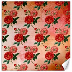 Pattern Flower Paper Canvas 12  X 12 