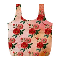 Pattern Flower Paper Full Print Recycle Bag (l)