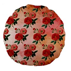 Pattern Flower Paper Large 18  Premium Flano Round Cushions by HermanTelo