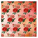 Pattern Flower Paper Large Satin Scarf (Square) Front