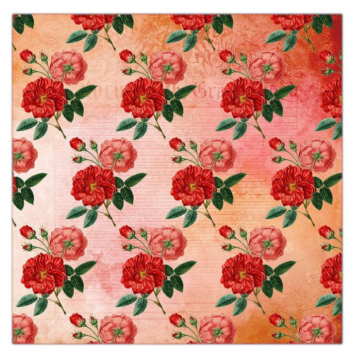 Pattern Flower Paper Large Satin Scarf (Square)