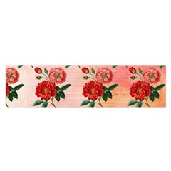 Pattern Flower Paper Satin Scarf (oblong)