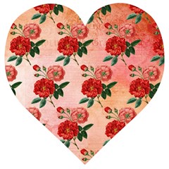 Pattern Flower Paper Wooden Puzzle Heart